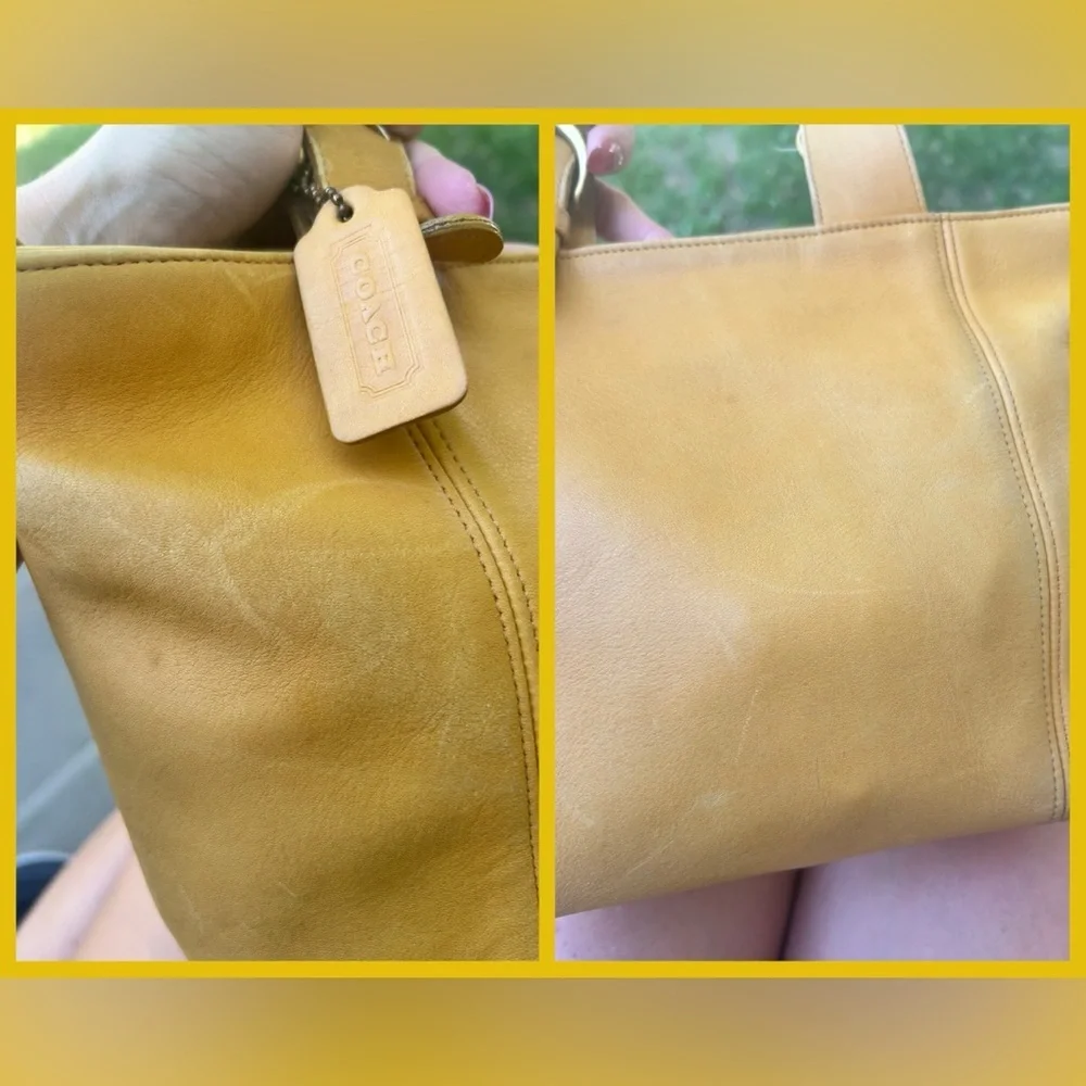 1994 True Vintage Coach Waverly Yellow Tote Bag​ - Picture 14 of 15